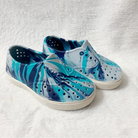 Native Shoes Other - Native Miller Blue Marbled Slip On Water Shoes